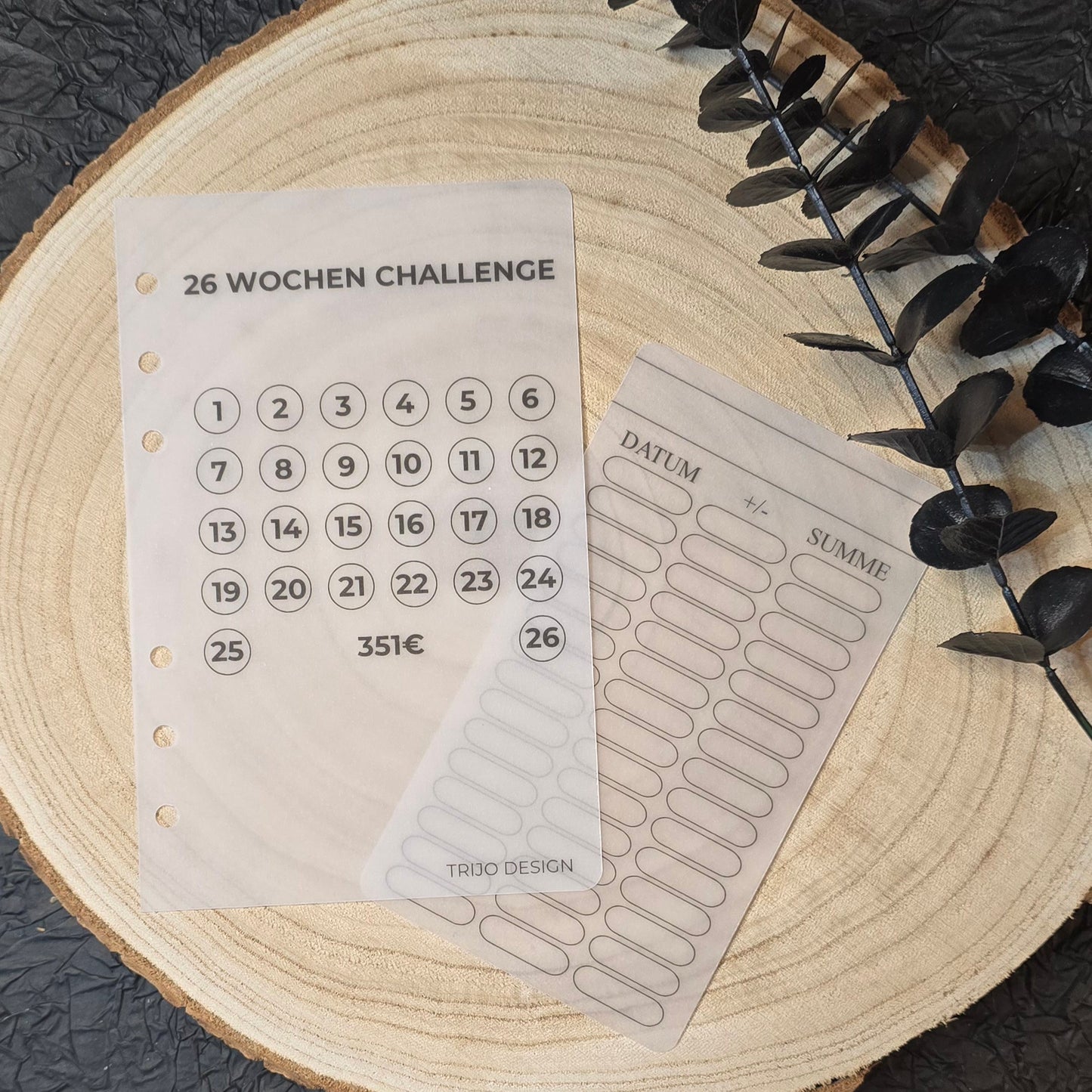 Wochen-Challenges transparent A6