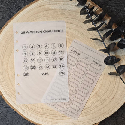 Wochen-Challenges transparent A6
