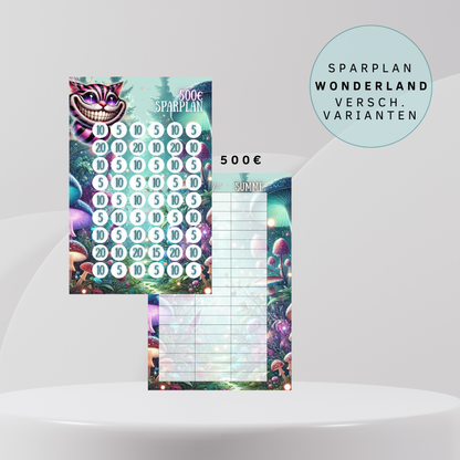 Sparplan Wonderland versch. Varianten A6