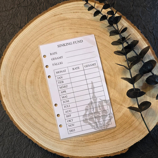 Umschläge/Sinking Fund "Scheiss Finanzen" A6