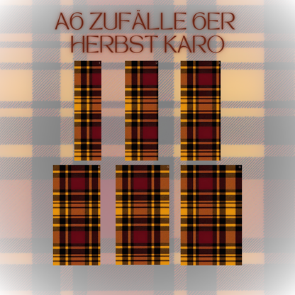 6er Set Register A6 Herbstkaro Zufälle