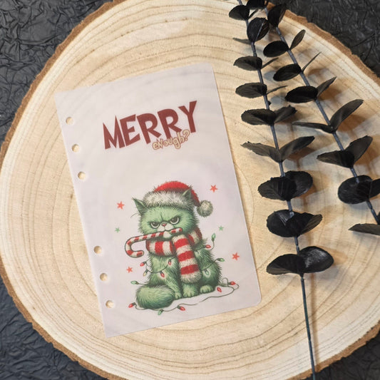 Trennblatt "Merry enough?" Transparent A6