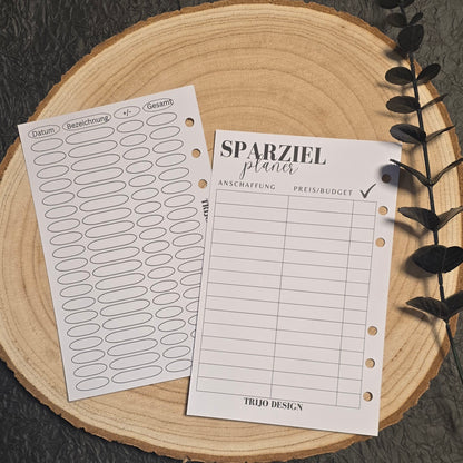 Sparziel Planer A6 selbst beschreibbar