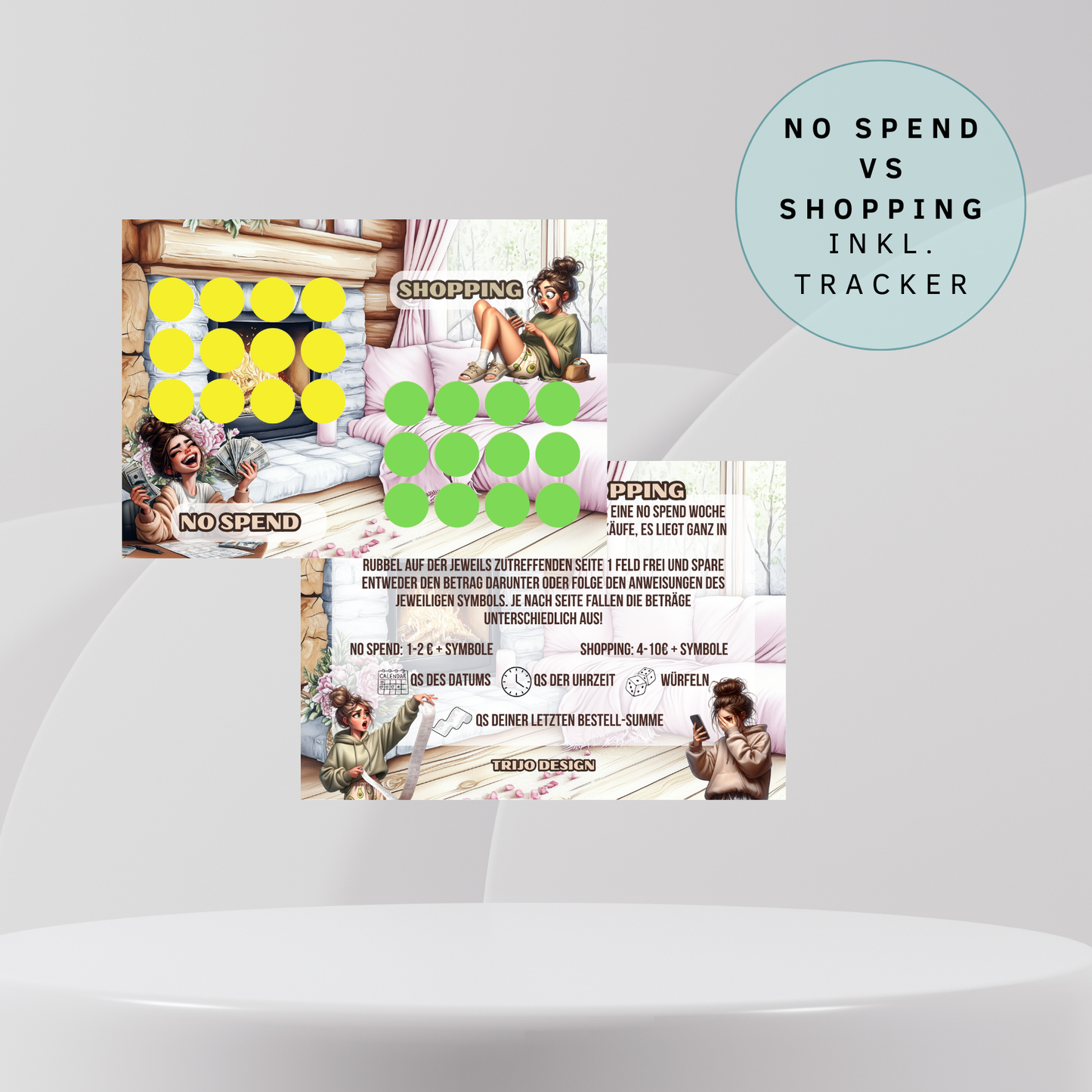 Battle | Shopping vs. No Spend A6 Rubbelchallenge