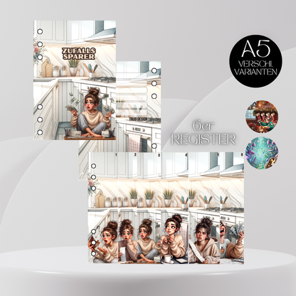 6er Set Register A5 Versch. Varianten Zufälle