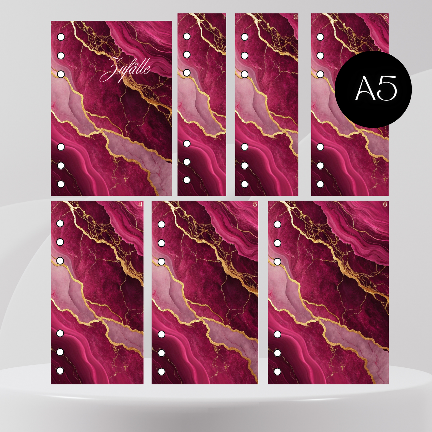 6er Set Register A5 Versch. Varianten Zufälle