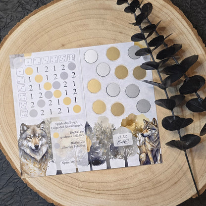 Golden Wolf klappkarte A6
