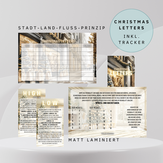 Christmas Letters - (Stadt/Land/Fluss) Sparchallenge A6