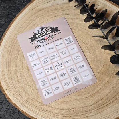 Roadtrip Bingo Erwachsene A6 laminiert