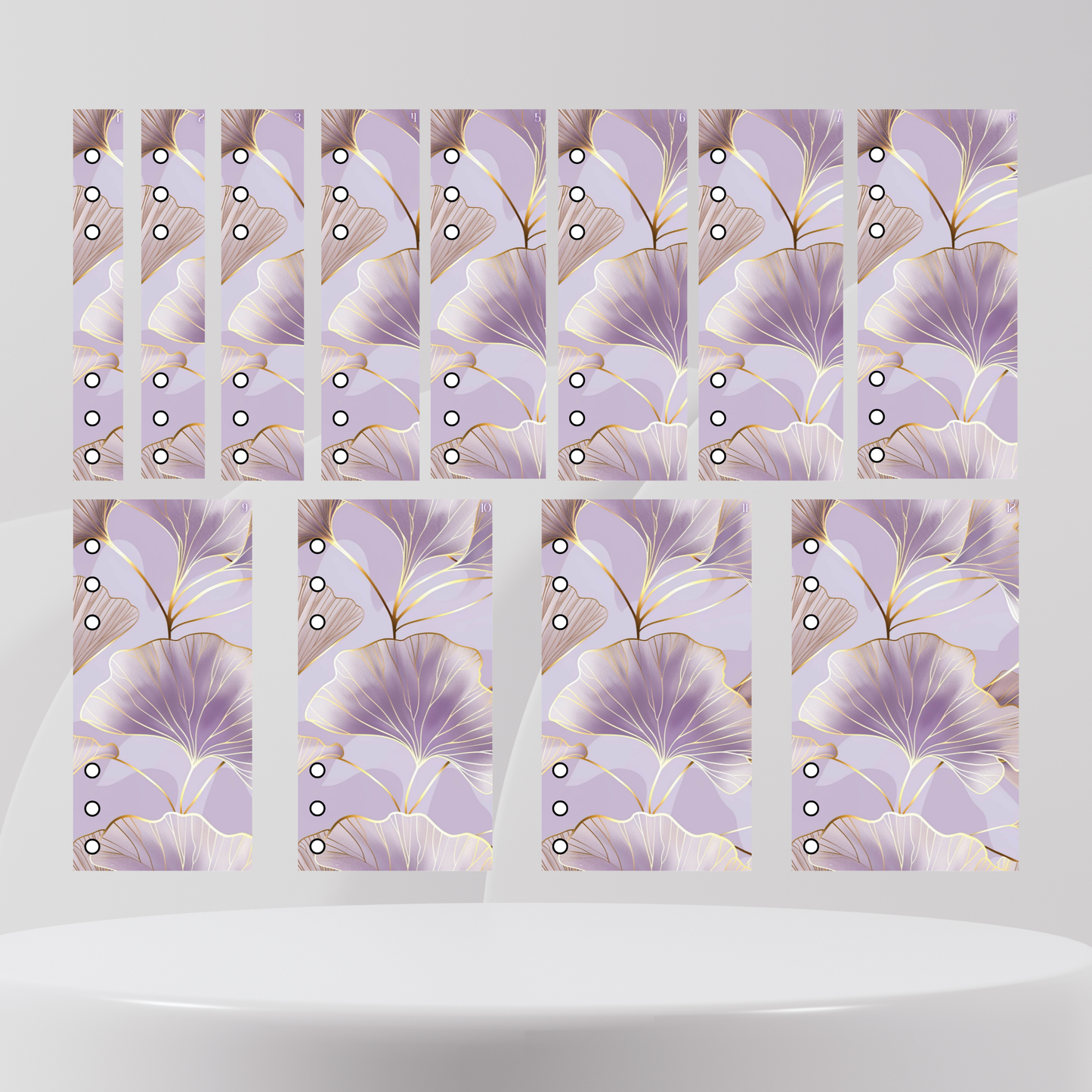 Register A6 Lila Blumen Zufälle 12er Set