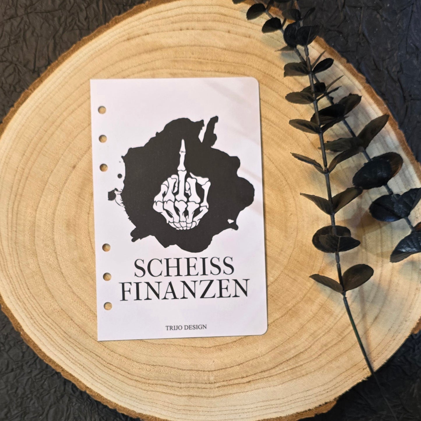 Trennblatt "Scheiss Finanzen" A6 Transparent