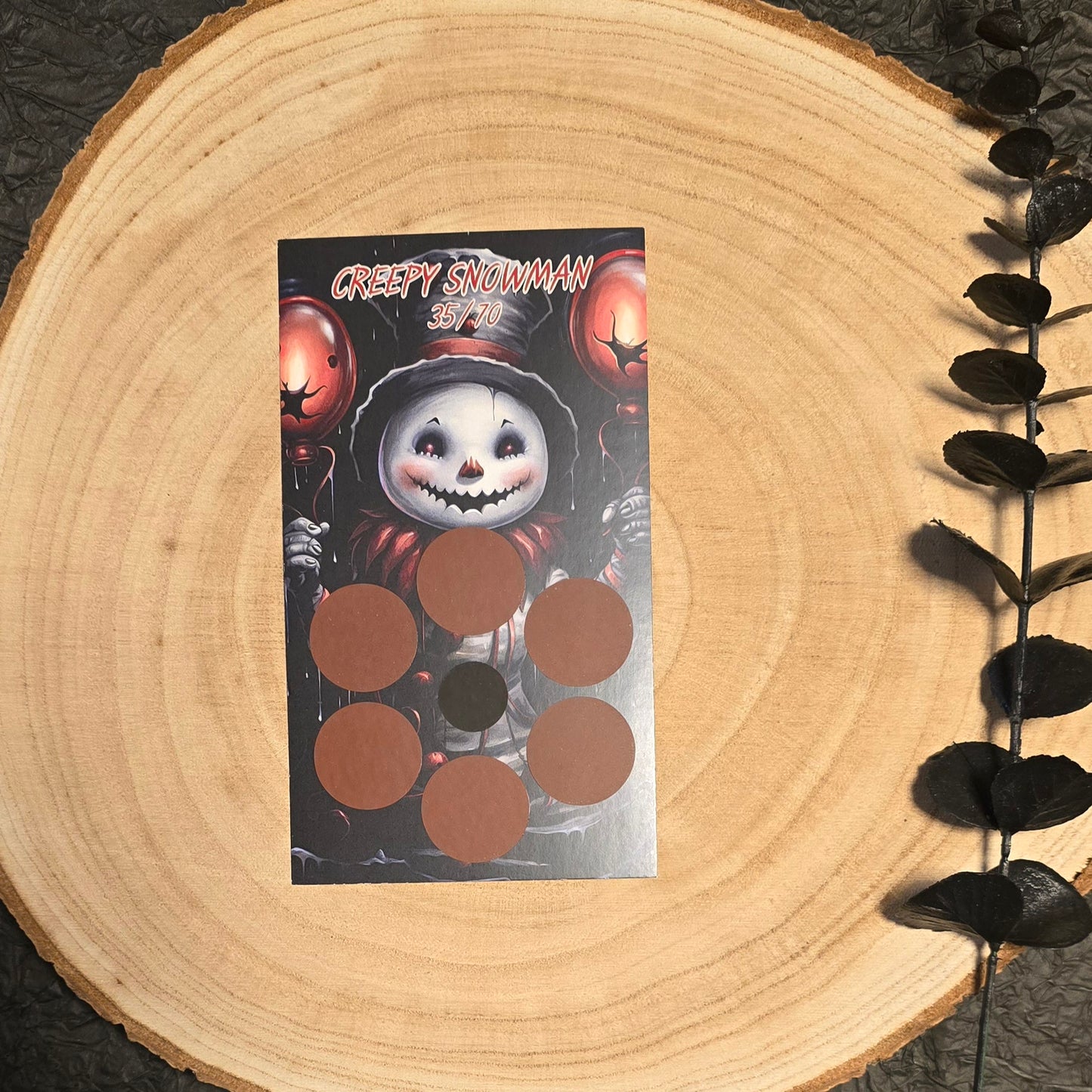Creepy Snowman Rubbelchallenge A6