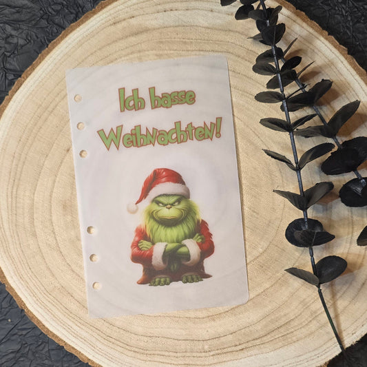 Trennblatt "Ich hasse Weihnachten" Transparent A6