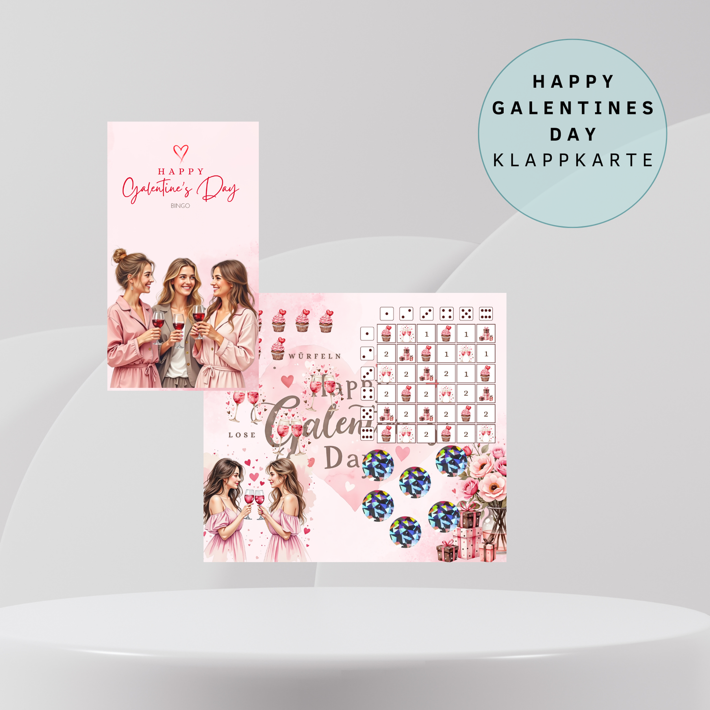 Happy Galentines-Day  Klappkarte A6