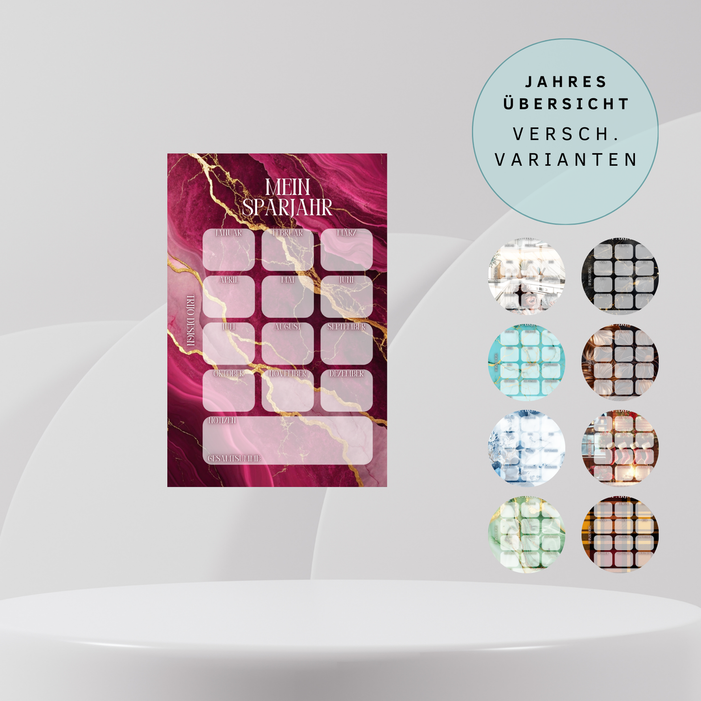 Jahresübersicht versch. Varianten A6