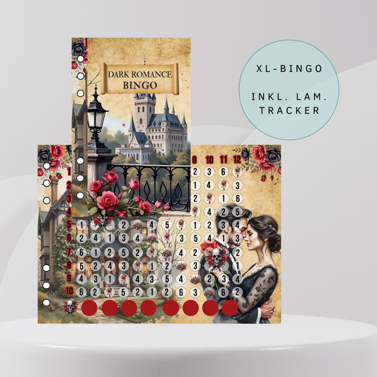 Dark Romance-Bingo Klappkarte A6 zum einheften
