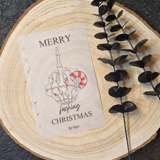 Trennblatt "Merry fu**ing Christmas" Transparent A6