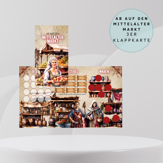 Ab auf den Mittelaltermarkt Klappkarte A6