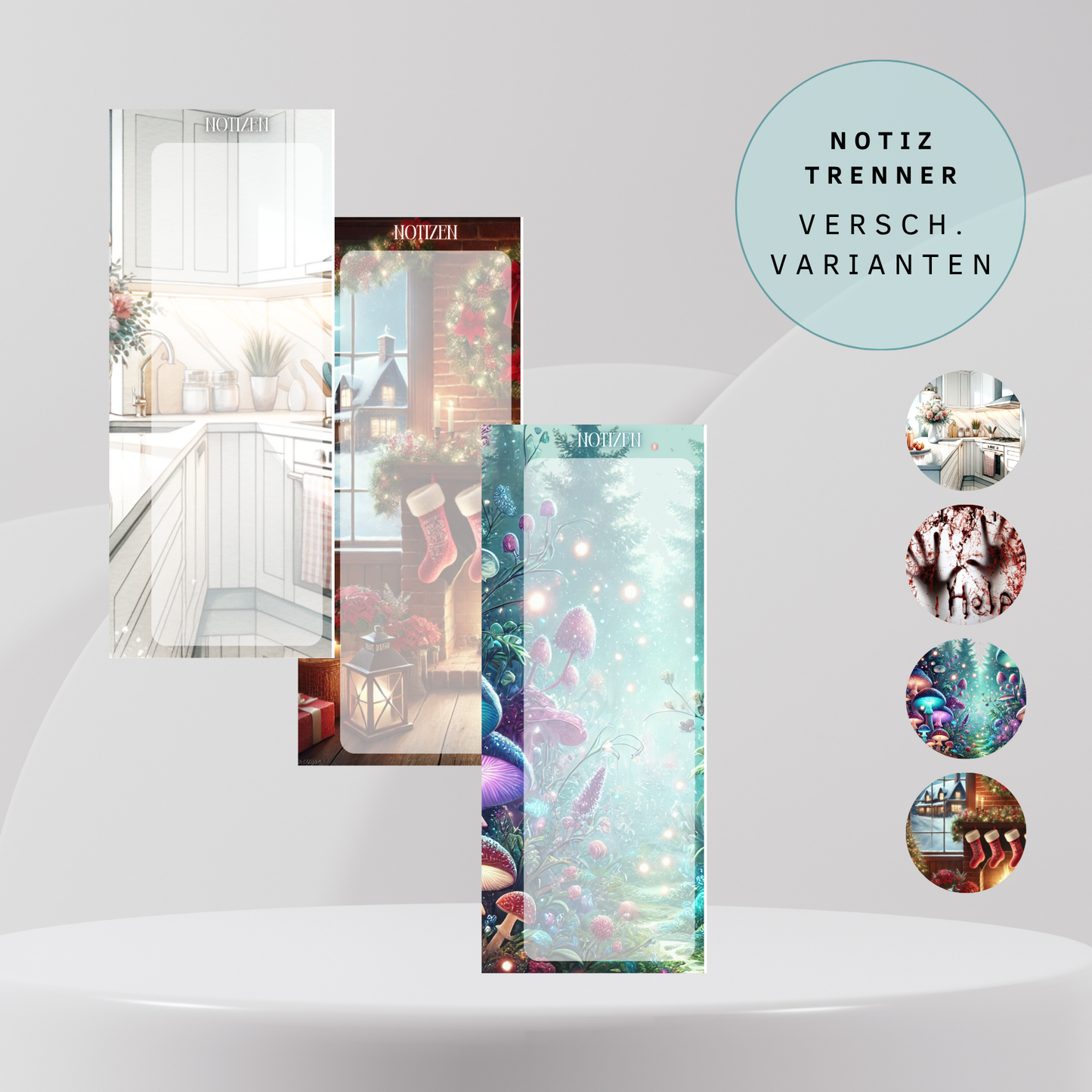 Motiv-Notiztrenner A6 versch. Varianten