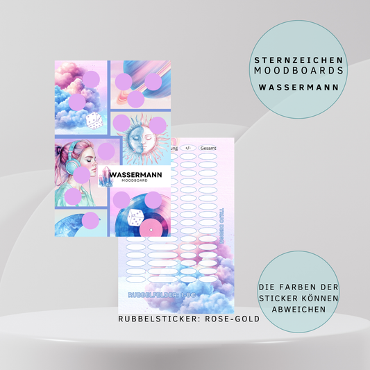 Moodboards Sternzeichen Sparchallenge A6