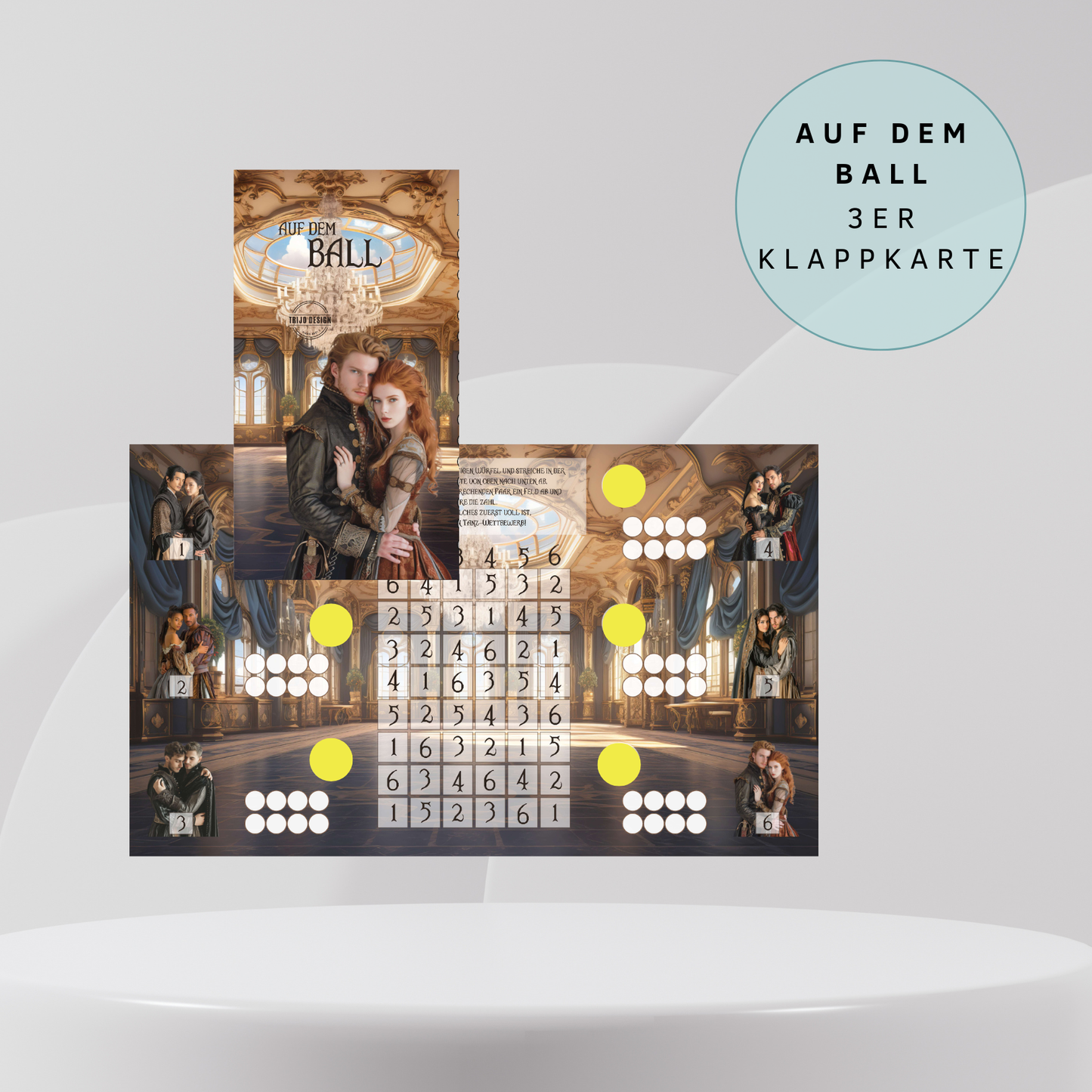 Auf dem Ball Klappkarte A6