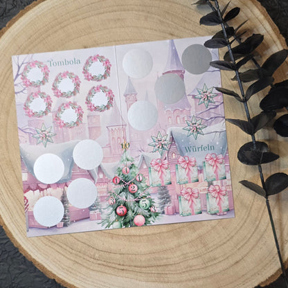 Pink Christmas Klappkarte A6