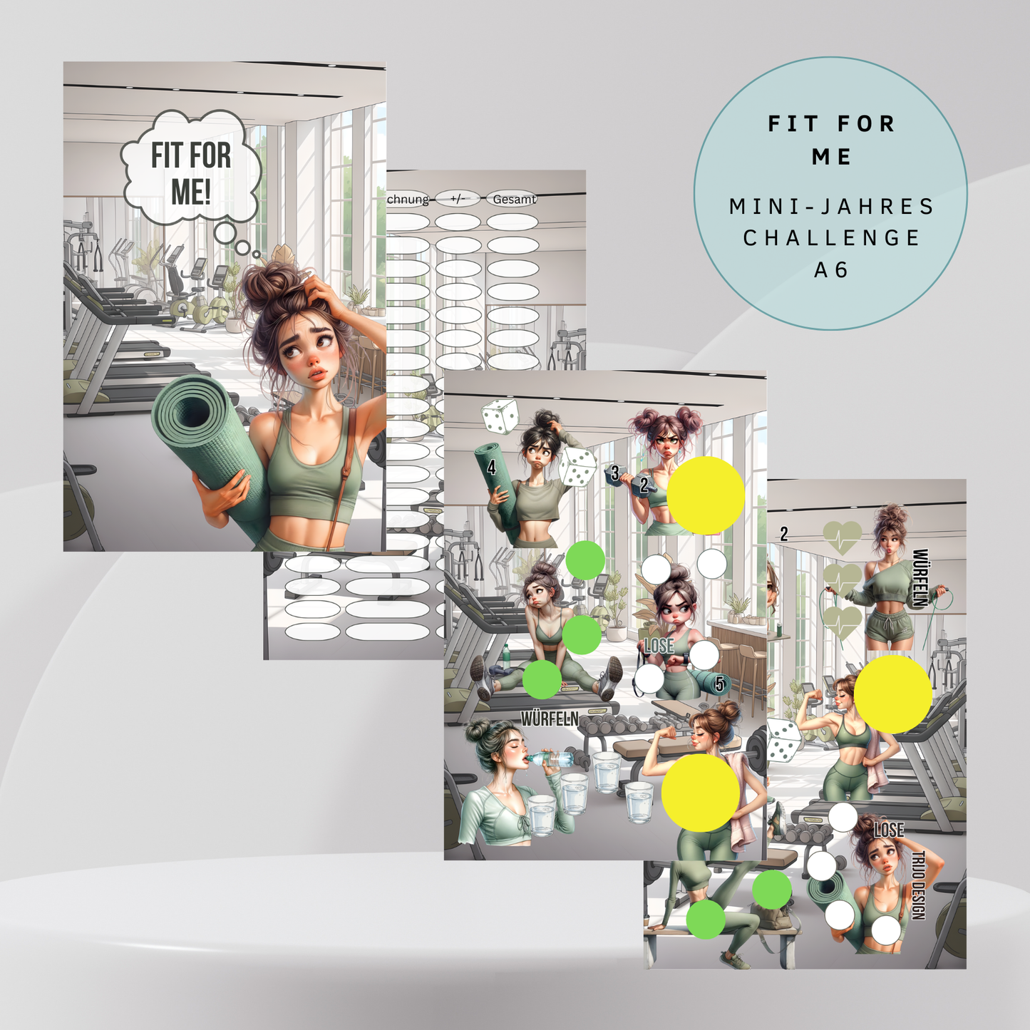 Fit for me Fitness Mini-Jahreschallenge A6 Mix-Challenge