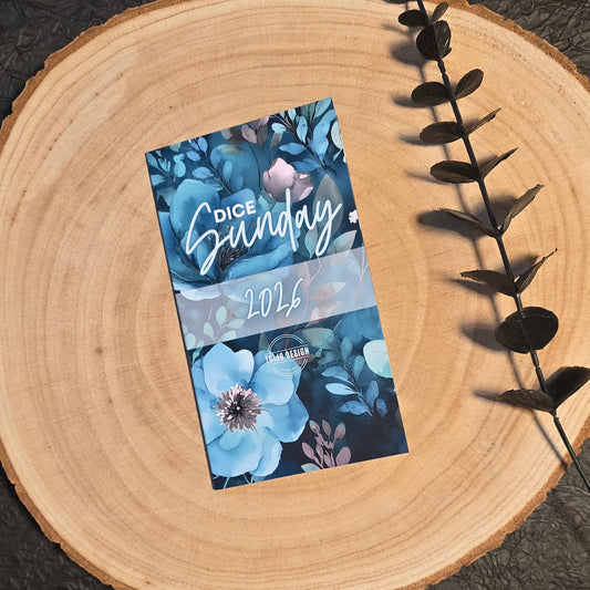 Dice Sunday 2026 folienkaschiert matt Klappkarte A6