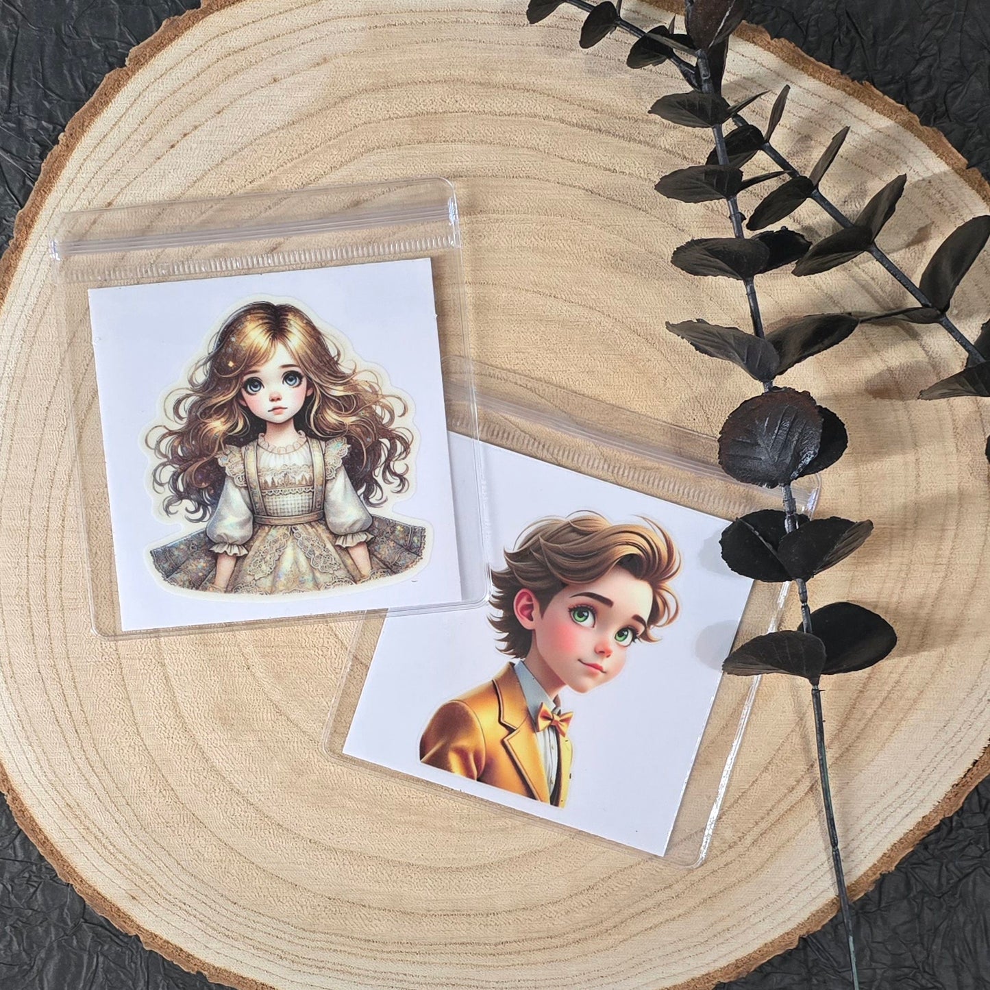 3D Aufkleber "Alicia", "Finn" (Wonderland + Dreamland) 8x8cm