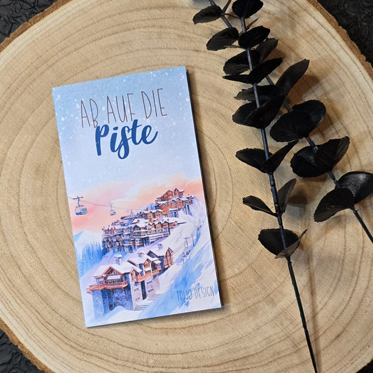 Ab auf die Piste Klappkarte A6
