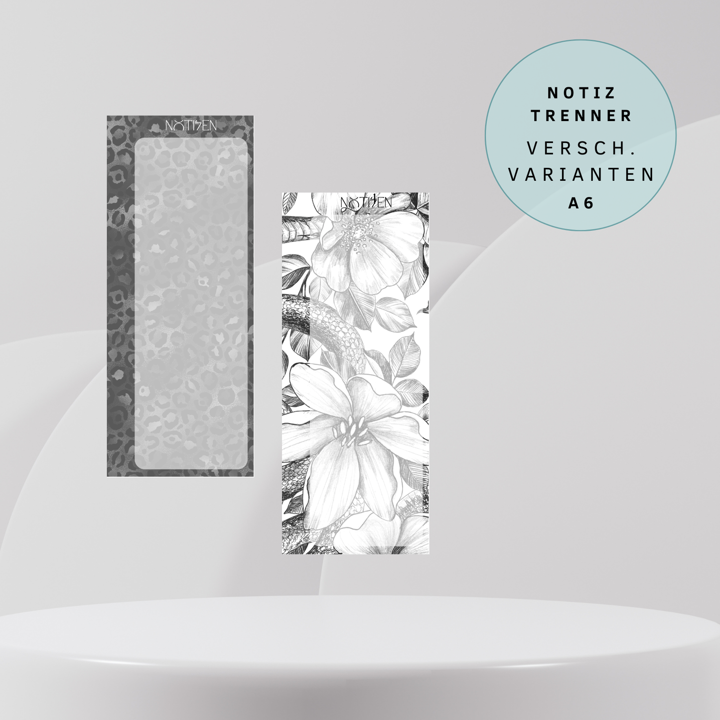 Notiz-Trenner A6 versch. Varianten Transparent