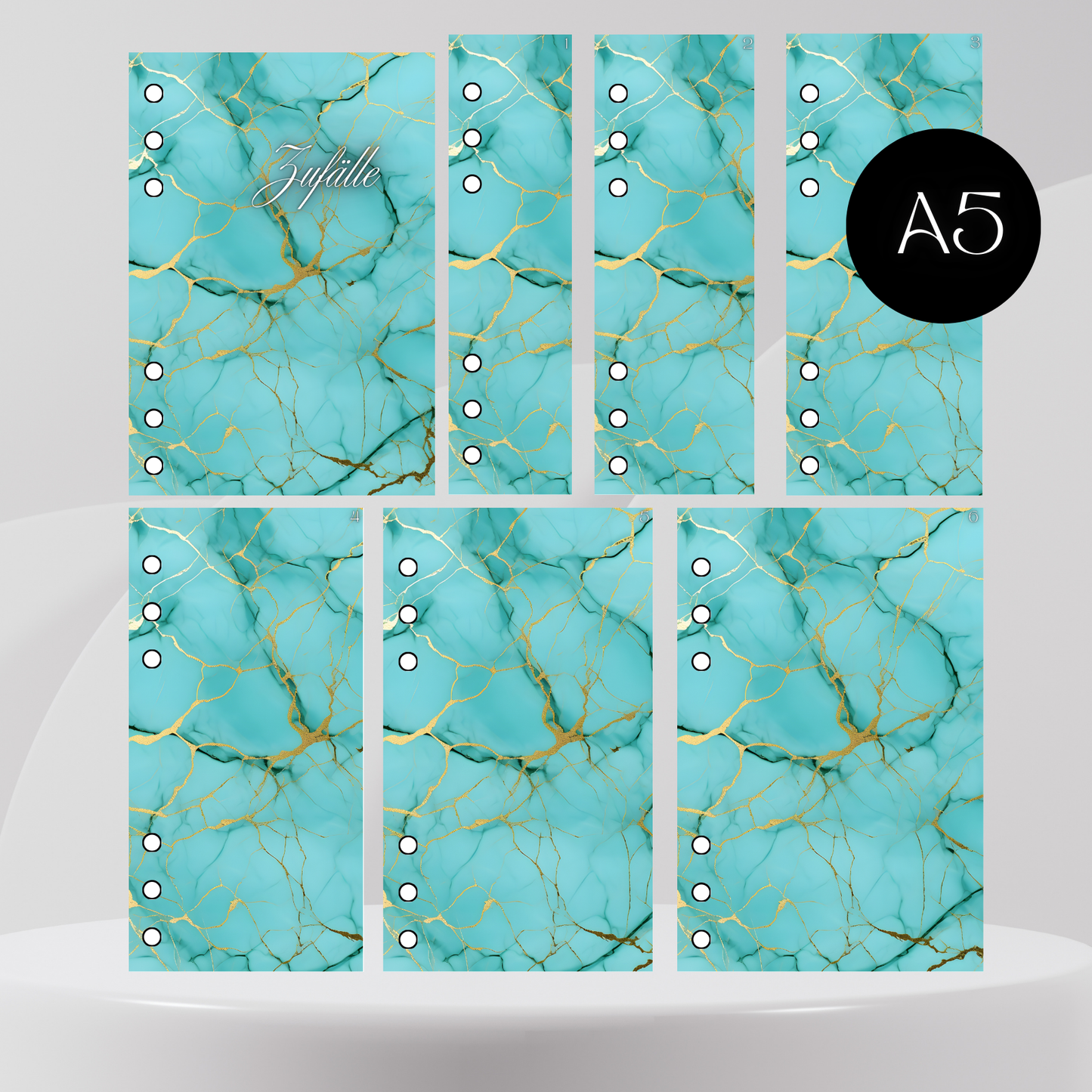 6er Set Register A5 Versch. Varianten Zufälle