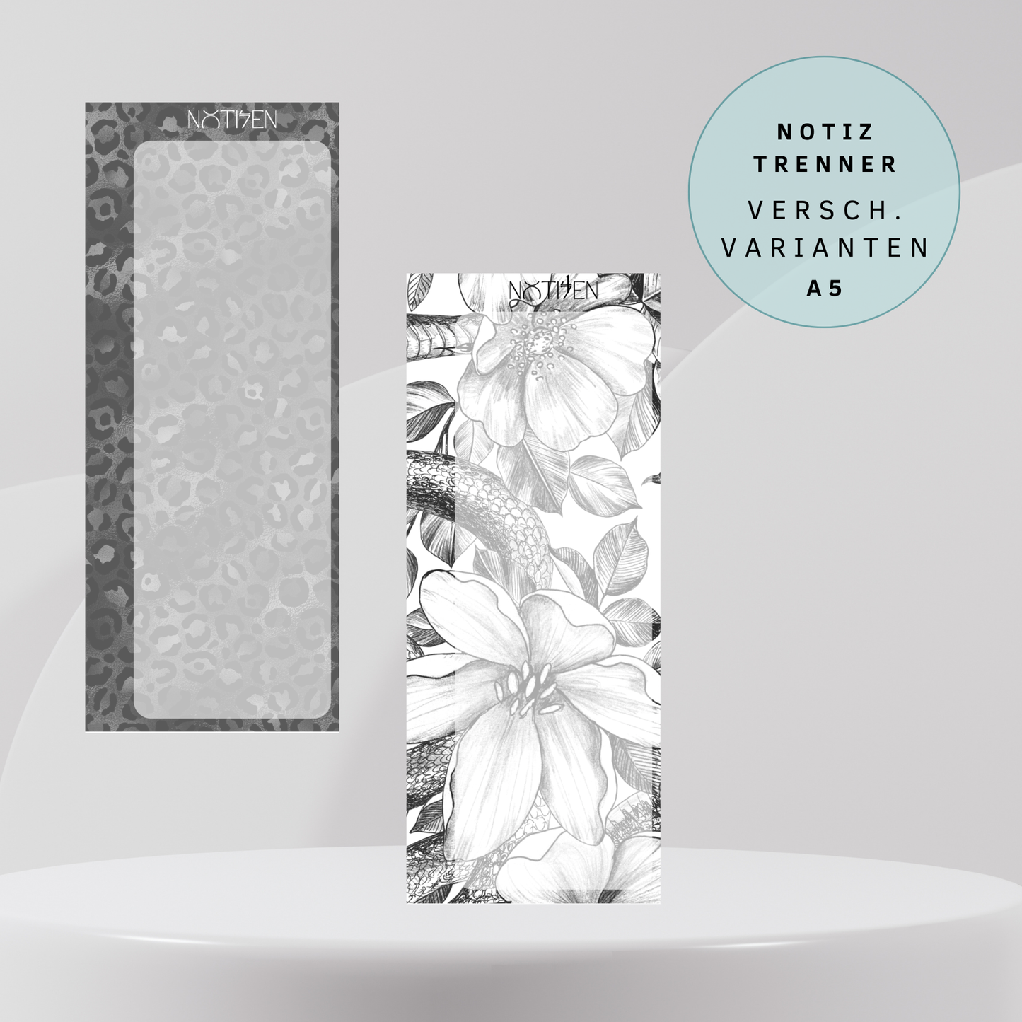 Notiz-Trenner A5 versch. Varianten Transparent