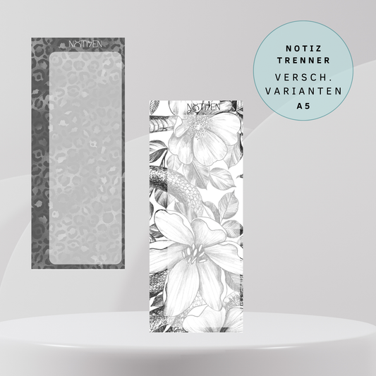 Notiz-Trenner A5 versch. Varianten Transparent