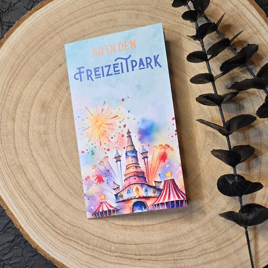 Ab in den Freizeitpark Klappkarte A6