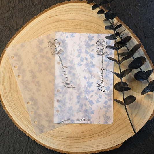 Trennblatt Blue July A6 Transparent