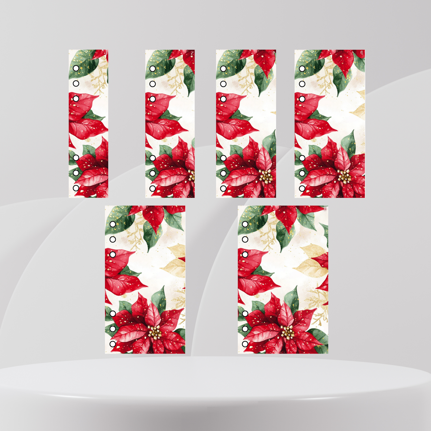Register 6er Set Christmas Flowers A6  Zufälle