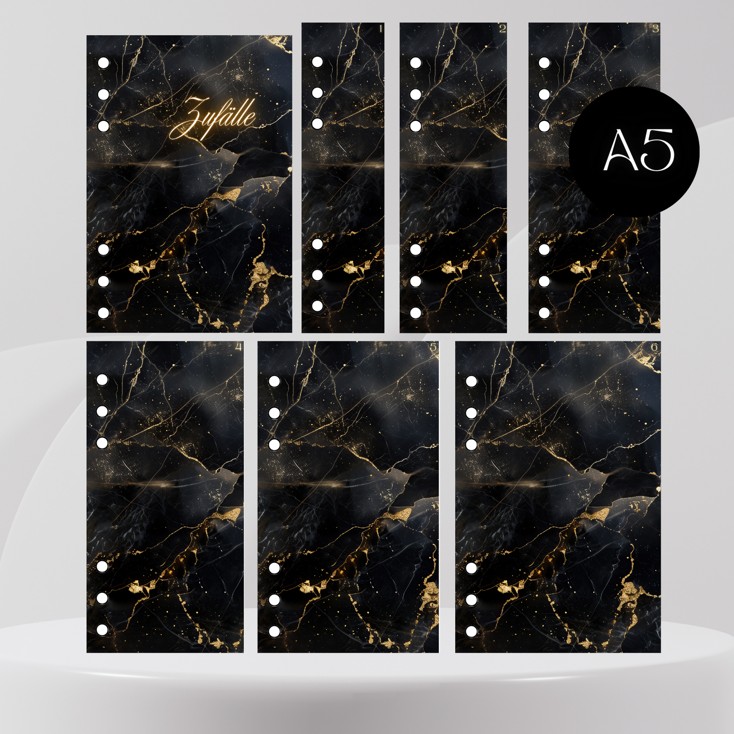 6er Set Register A5 Versch. Varianten Zufälle