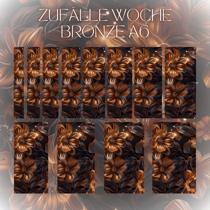 Register A6 Bronze Blumen Zufälle 12er Set