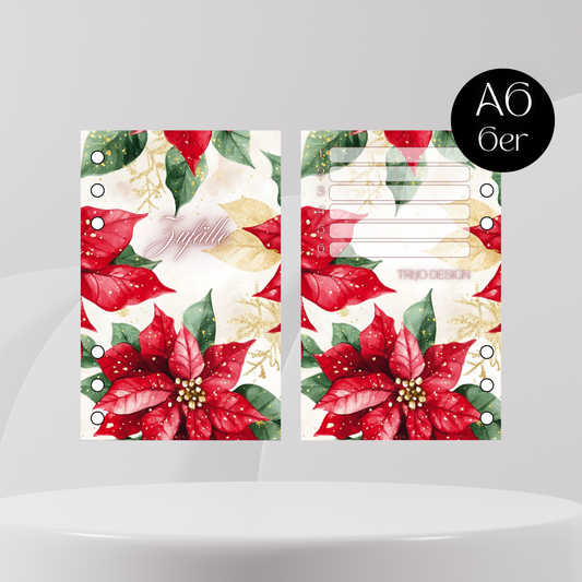 Register 6er Set Christmas Flowers A6  Zufälle