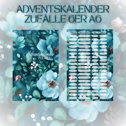 6er-Set Register Adventskalender-Zufälle