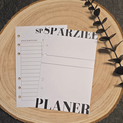 Sparziel Planer A6 selbst beschreibbar