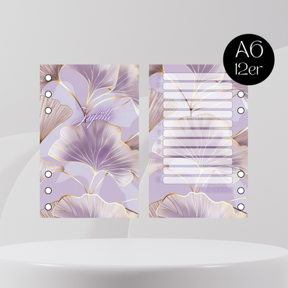 Register A6 Lila Blumen Zufälle 12er Set