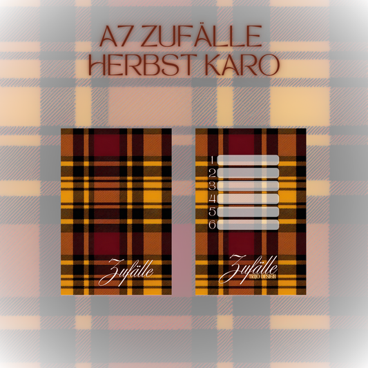 Register A7 Herbst Karo Zufälle 6er Set