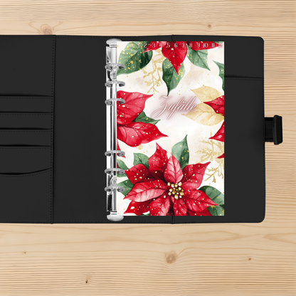 Register A6 Christmas Flowers Zufälle 12er Set