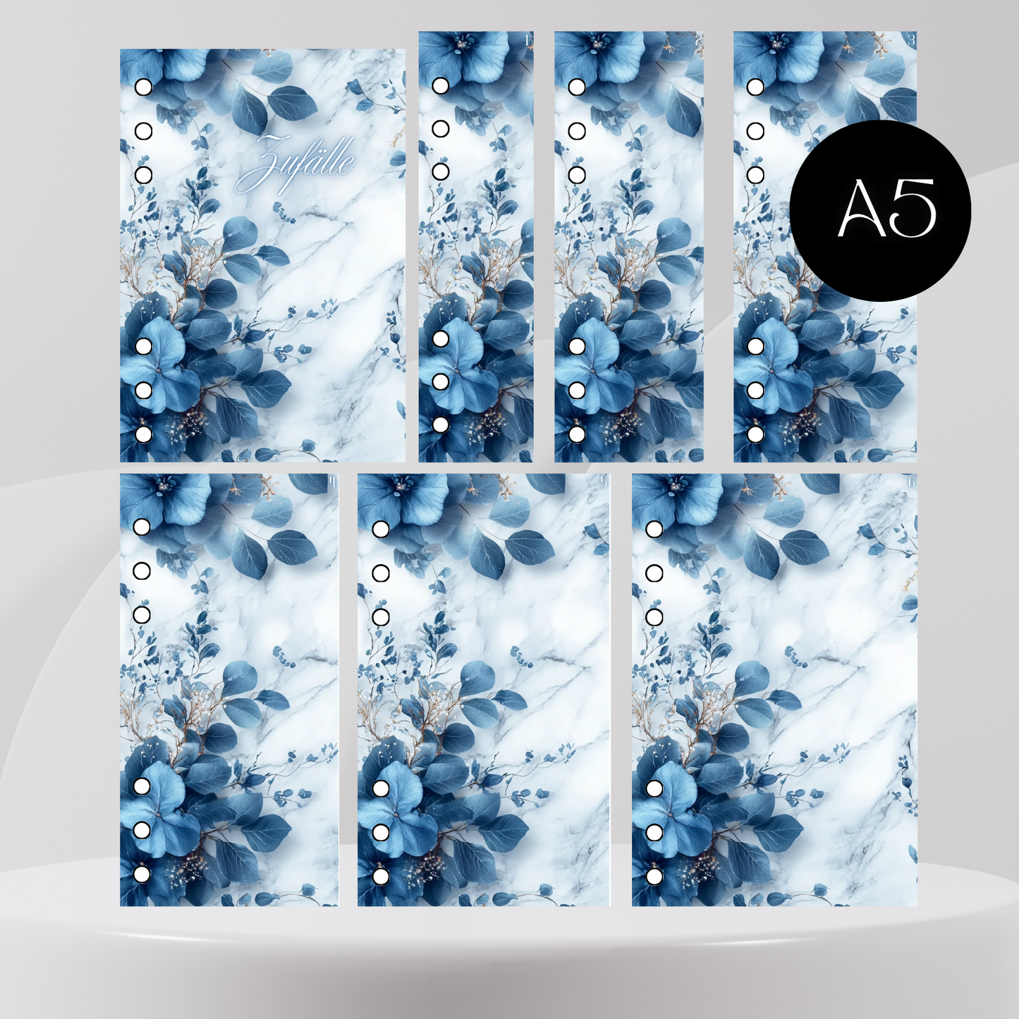 6er Set Register A5 Versch. Varianten Zufälle