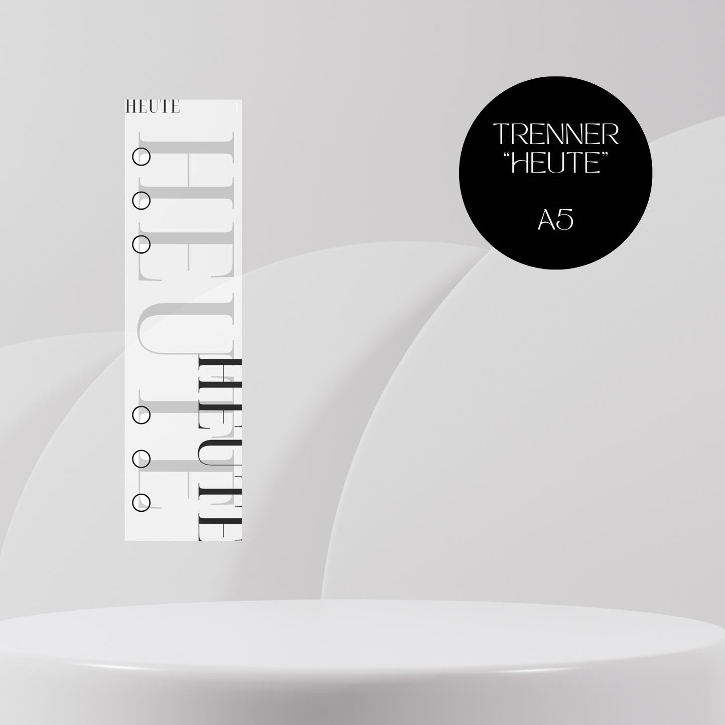 "HEUTE" Trenner A5 Transparent