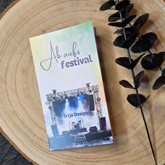 Ab aufs Festival Klappkarte A6