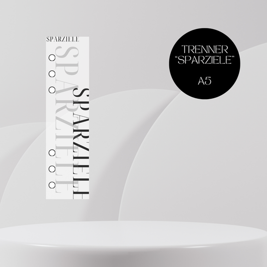 "SPARZIELE" Trenner A5 Transparent
