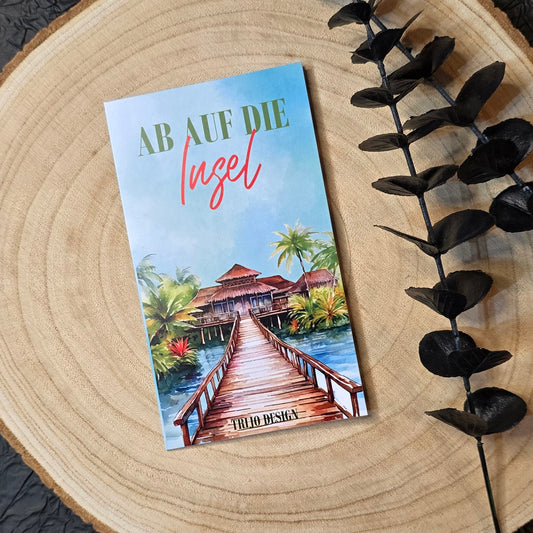 Ab auf die Insel Klappkarte A6